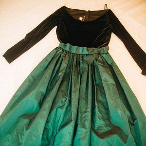 Vintage Scott McClintock Long Sleeved Holiday Dress with Bow